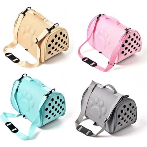 Fashion Travel Portable Pet Bag Cute Paw Pattern Breathable Dogs Cat Carry Bag With Holes Dogs Supplies