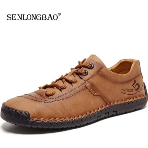 Mens Casual Shoes Men Leather Loafers Handmade Breathable Flat Shoes Moccasins Designer Style Walking Shoes Comfortable Sneaker