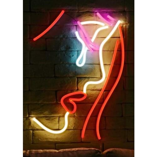 Neon Sign For Heartbroken Girl Glass Tube Commercial club Lamp resterant art light advertise custom DESIGN Impact Attract light