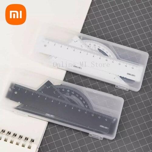 New Xiaomi Deli metal ruler Metal material four-piece suit comfortable feel clear scale for students and office