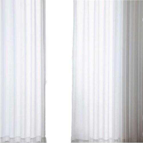Top Quality Luxury Chiffon Solid Color Translucent Curtains For Living Room And Bedroom Decoration Window Screening Tulle