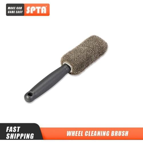 Bulk Sale) SPTA Microfiber Soft Brush Auto Beauty Tools Car Wheel & Hub Cleaning Brush Removing Dust Detailing Cleaning Brushes