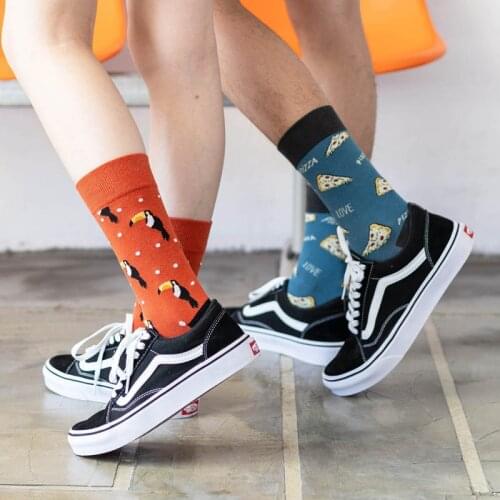 Couples Outdoor Skateboard Sox Autumn/Winter Creative Abstract Art Harajuku Hip Hop Streets Tide Sock Colorful Happy Funny Socks