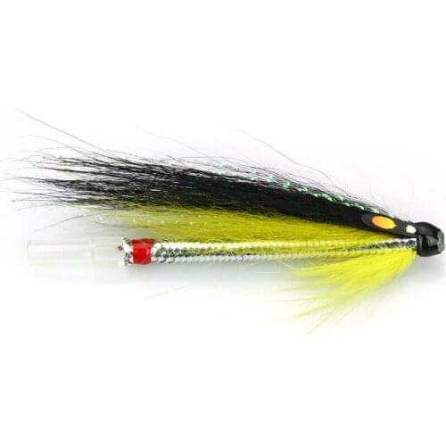 Elver Snake Yellow Tube Fly Salmon Fly Sea Trout Flies Plastic Tubes (8-pack)