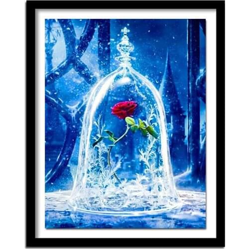 Full Square Diamond Embroidery Red Rose"Flower",Diamond painting Cross Stitch Rhinestone Home Decoration Gift DIY