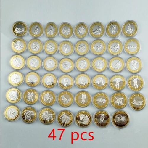 Full set Sexy Coins 6 Euros Woman Man Badge Silver Gold Plated 32 Mm Valentine Lover Gift Adult Games Decoration Coin