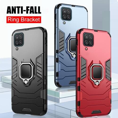 Shockproof Armor Case For Samsung Galaxy A12 Cases Stand Holder Magnetic Car Ring Phone Back Cover For Samsung A12 5G A 12 Coque