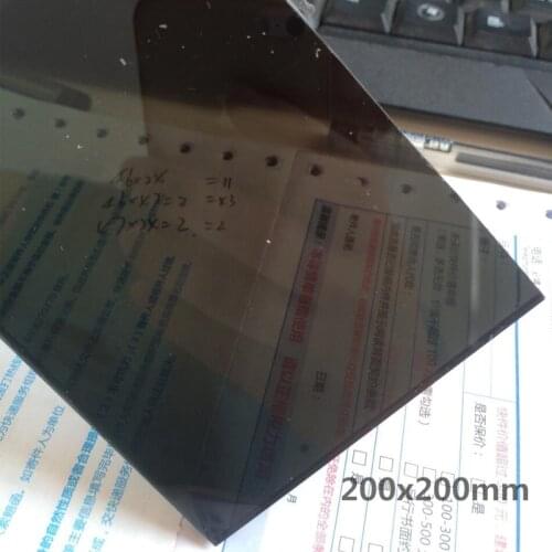 Transparent Black Plexiglass plastic Sheet acrylic board organic glass polymethyl methacrylate 1mm 3mm 8mm thickness 200*200mm
