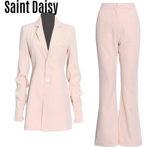 Женские модные брючные костюмы Saint Daisy China At AliExpress