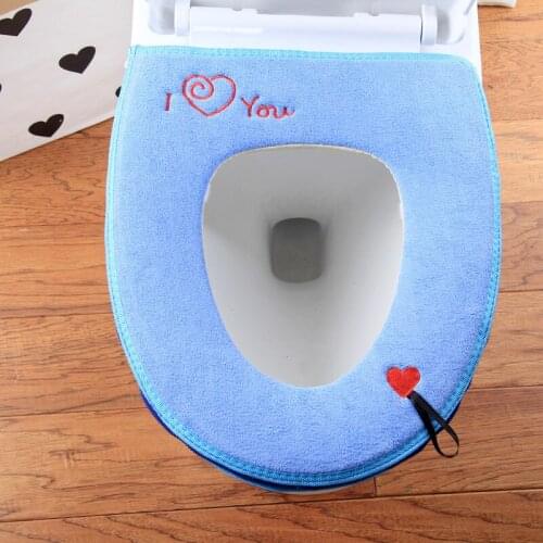 Toilet Seat Four Seasons Universal Zipper Velcro Fastener Dual-Purpose Closestool Cushion Washable