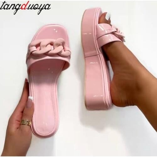 Summer Ladies Slippers Shoes platform With Slides Female Outside Flip Flops Casual Shoes Woman Slippers New Shoes For Lady 36-43
