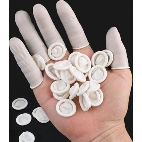 Protective Rubber Gloves about 260/700 Piece Disposable Fingertip Gloves Non-toxic Finger Cots Nature Latex