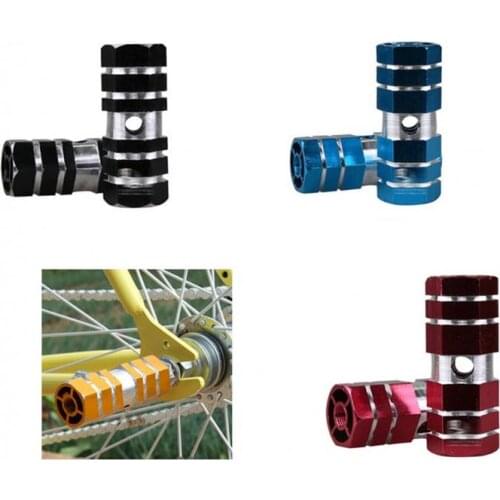 1 Pair Mountain Bike Pedals Axle Cylinder Aluminum Alloy MTB Bicycle Cycling BMX Pegs Foot Rest Bike Parts Black