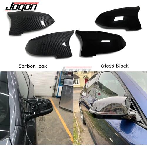 2pcs Car Mirror Covers Side Rearview Mirror Cover Cap For Bmw 5 6 7 Series F10 F18 F11 F06 F07 F12 F13 F01 2014 -2016
