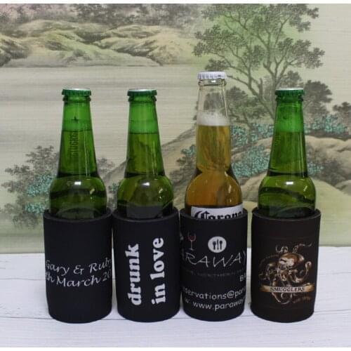 250pcs Smaller Size Can Cooler Slim Stubbie Cooler Customized Print Your Design Neoprene Stubby Holder Promotional Wedding Gifts