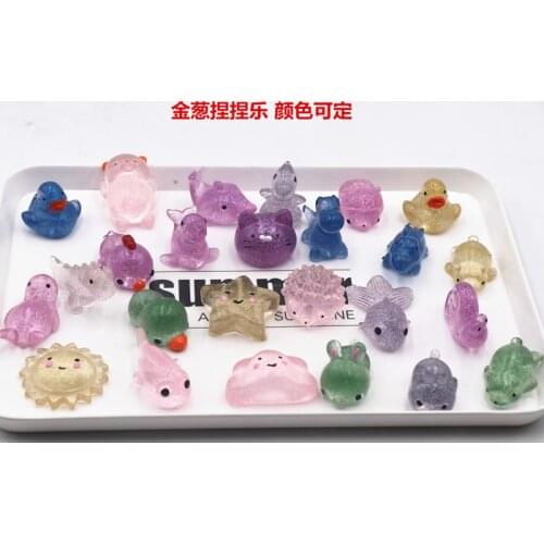 3pcs NEW STYLE Glitter Mochi Squishy Boot Ball Decompression Sticky Stress Reliever Toys Squeeze Toys Party Favors Gift