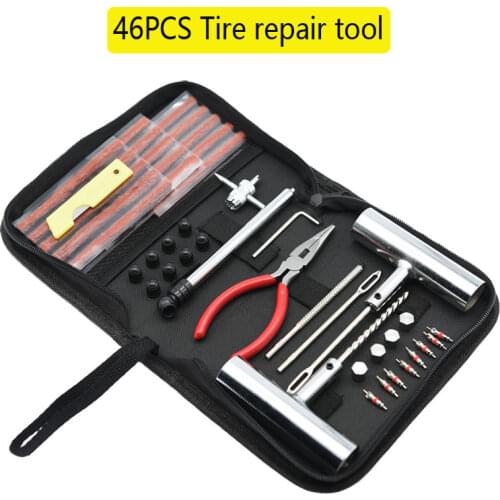 98PCS Tire Repair Kit Garage Tools Puncture Tyre Repair Kit Wheel Repair Car Prick Kit Anti-puncture Harness For Tire Repair