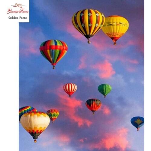 5D DIY Diamond Painting Hot air balloon Landscape diamond Embroidery landscape Cross Stitch rhinestone love gift
