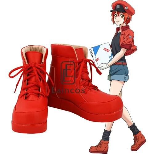 Anime Cells At Work Erythrocite Red Blood Cell Cosplay Party Custom Made Shoes