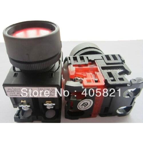 AR22F5L-11 Maintained Flush Push button With Pilot lamp 1N/O+1N/C 22MM Self-locking
