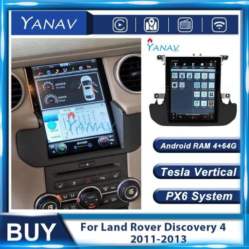 Tesla Style Car Radio PX6 Android For Land Rover Discovery 4 2011-2013 GPS Navigation Stereo Multimedia Player Tape Recorder
