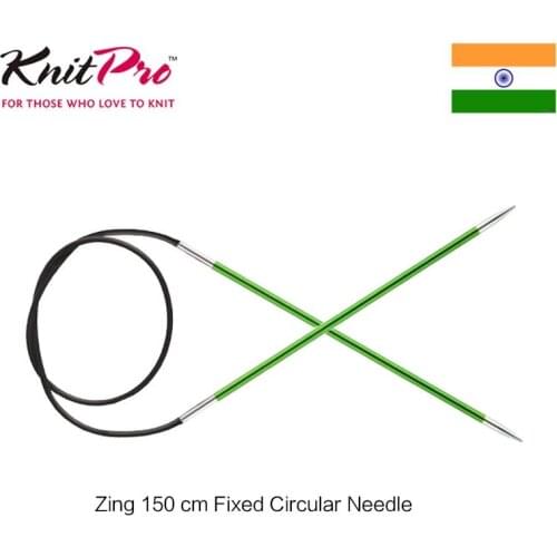 Knitpro Zing 150 cm Fixed Circular Knitting Needle Colorful Aluminum