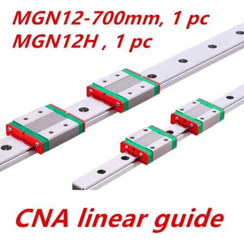 Kossel Mini for 12mm Linear Guide MGN12 700mm linear rail + MGN12H Long linear carriage for CNC X Y Z Axis 3d printer part
