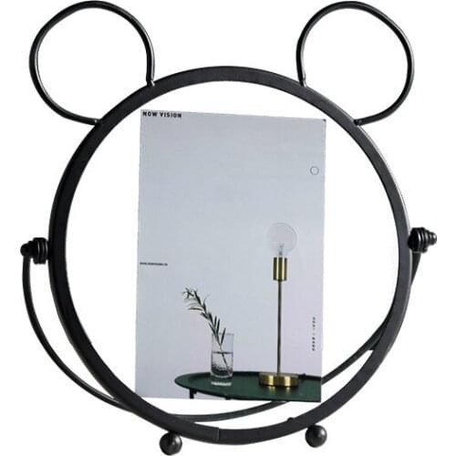 Round Metal Photo Frame Decoration Nordic Desktop Photo Decoration Home Decoration frame photo frames framed wall art wood frame