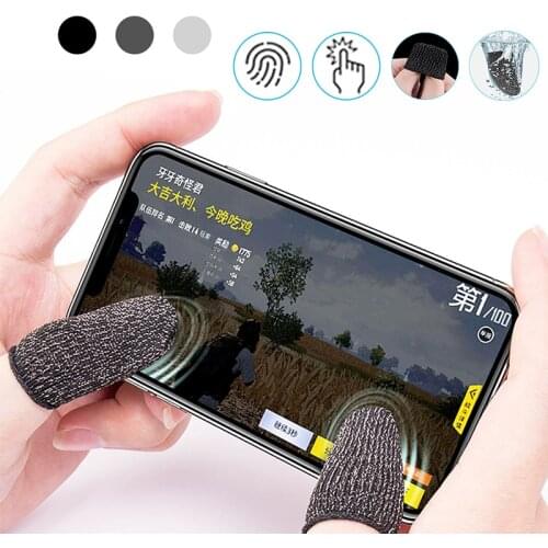 2 pcs L1 R1 Breathable Mobile Game Controller Finger Sleeve Touch Trigger for Fortnite PUBG Mobile Rules of Survival Gatillos