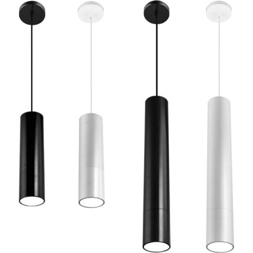 Fashion LED Pendant Lights Restaurant/Dinning Room/Bar Light Modern Cylindrical Black/White Pendant Lamps Lighting 10W/15W/20W