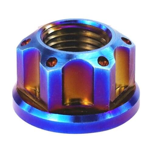 Motorcycle titanium screw nut M5 M6 M8 M10 M12 M14 plated blue universal for honda yamaha Kawasaki Suzuki