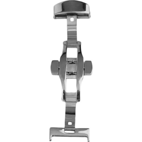 Stainless Steel Durable Double Folding Butterfly Buckle Watch Bands Deployment Clasp Watches Accessories 18MM/20MM/22MM 4Colors