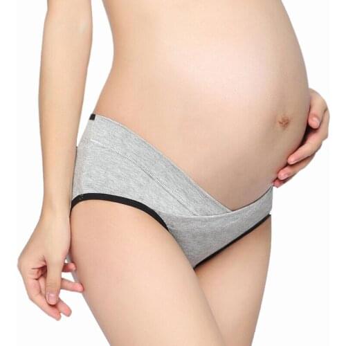 Pregnant WOMENS Briefs Low-Rise Waist Underwear Abdominal Support Shorts Maternal Traceless Plus-size U-Shaped Underwear