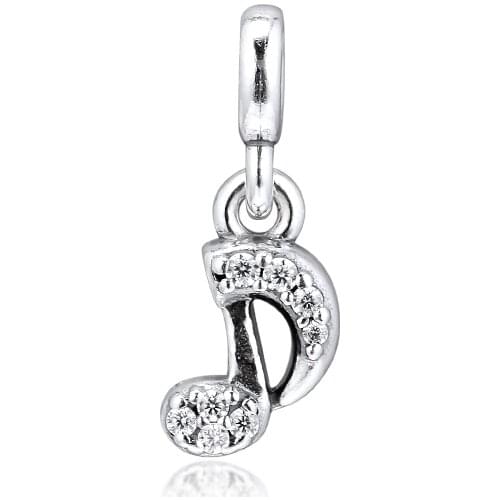 Fits for Pandora Beads Bracelets 100% 925 Sterling Silver Jewelry Signature ME My Musical Note Charms Free Shipping