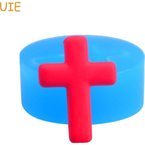 PYL195U Cross Accessories Silicone Mold 25mm - Cupcake Decoration Bakery Polymer Clay Mould, Sugarcraft Mold