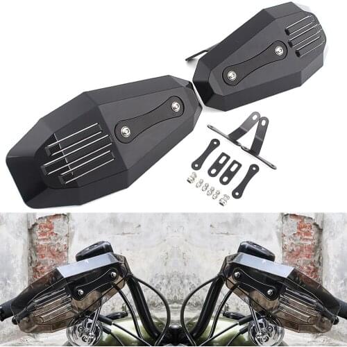 Motorcycle Adjustable Black Hand Guards Handguard Shield For Harley XL Dyna Softail VRSCD Protector Deflector For Honda CB VT GB