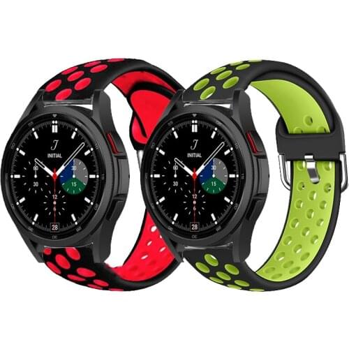 Silicone 20mm 22mm Watch Strap for Samsung Galaxy Watch 4 40mm 44mm/Watch4 Classic 46mm 42mm/Gear S3 S2/Active 2 Bracelet band