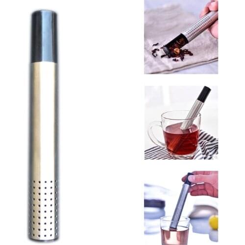 Stainless Steel Tea Infuser Stick Pipe Filter Steeper Teapot Coffee Loose Leaf Herbal Holder Strainer Tube Spices Tools