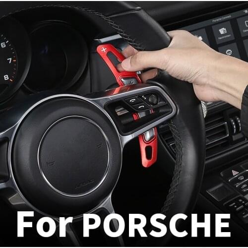Car steering wheel shift paddle Aluminum alloy modification For Porsche Palamela Macan 718 Cayenne 911 car accessories