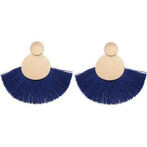 Cingesto DIY 2018 Blue Fringe Earrings 2018 Boho Tassel Earrings for Women Ethnic Bohemian Jewelry pendientes flecos borla