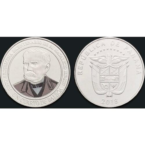 Panama 1/4 Balboa 2018100% Real Unc Genuine Original Coins Collection Coin