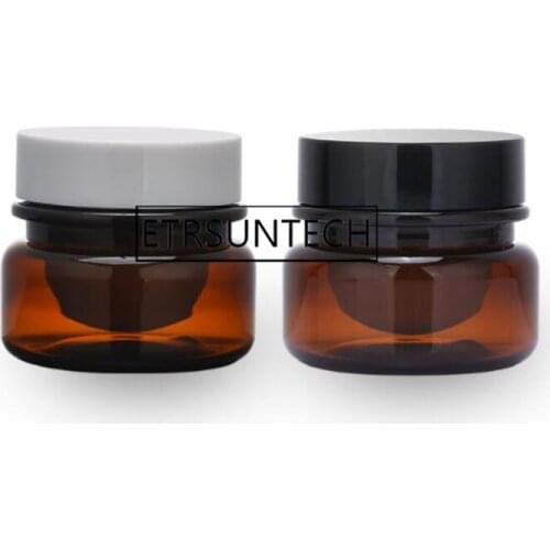100pcs Plastic Double Liner PET Brown 30g Cosmetic Cream Storage Bottle Thick Makeup Packaging Container