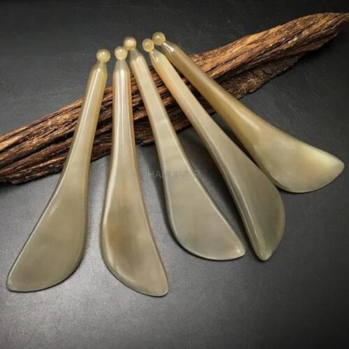 2 pcs natural yak horn eye massage scraping stick pen acupuncture point massager facial slimming beauty meridian scraping tool