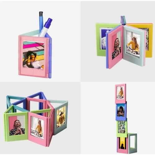 3Pcs Instax Mini Film Photo Frame 3 inch Fujifilm Magnetic Fridge For Childrens DIY Photo Frame Assemble Home Decoration