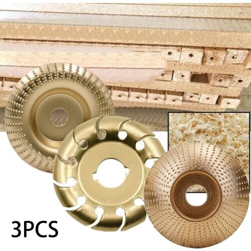 3Pcs Carbide Wood Sanding Carving Shaping Disc For Angle Grinder Grind Wheel Accessories 12 Teeth Wood Carving Plate