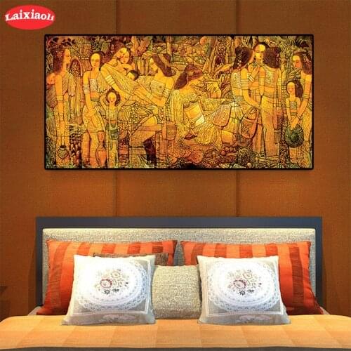 5D DIY Diamond Embroidery Chinese retro oriental beauty Full Kits Needlework Diamond Painting Cross Stitch Decor For Home