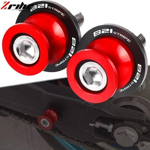 821 Stripe Motorcycle CNC Accessories 6MM Swingarm Spools Sliders Stand Screws For DUCATI 821 MONSTER Dark Stripe 2014-2019 2018