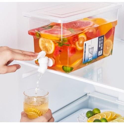 5L Cold Kettle with Faucet Refrigerator Fruit Teapot Summer Household Lemonade Bottle Large Capacity Ice Water Cool Bucket