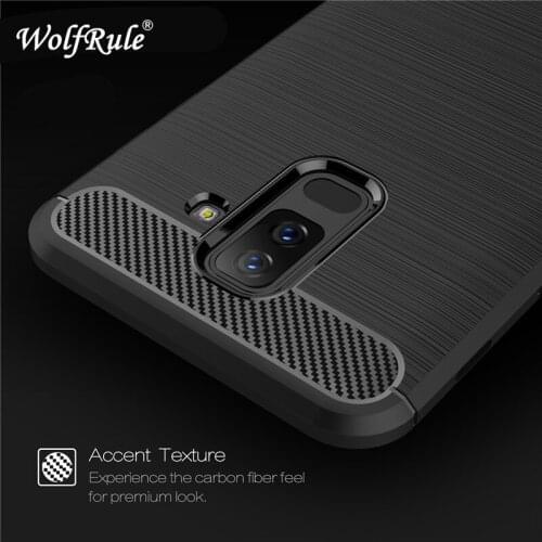 WolfRule Cases For Samsung Galaxy A6 Plus Cover Shockproof Soft TPU Brushed Back Case For Samsung Galaxy A6 Plus Case Shell 6.0"