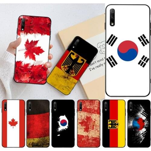 Canada Germany South Korea Flag Phone Case For Huawei Nova 6se 7 7pro 7se honor 7A 8A 7C Prime2019